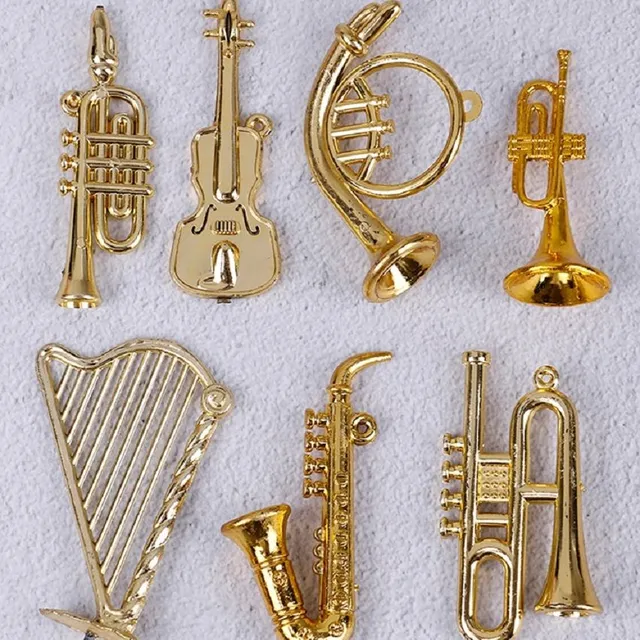 Décoration mini instruments de musique 7 pcs