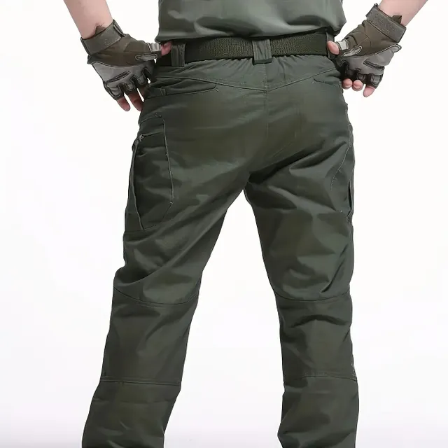 Men's waterproof tactical pants, durable combat cargo pants with multiple pockets for outdoor