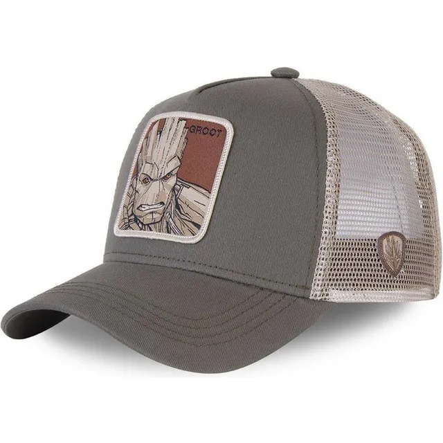 Unisex baseball cap with motifs of animated characters MIE BA GRAY