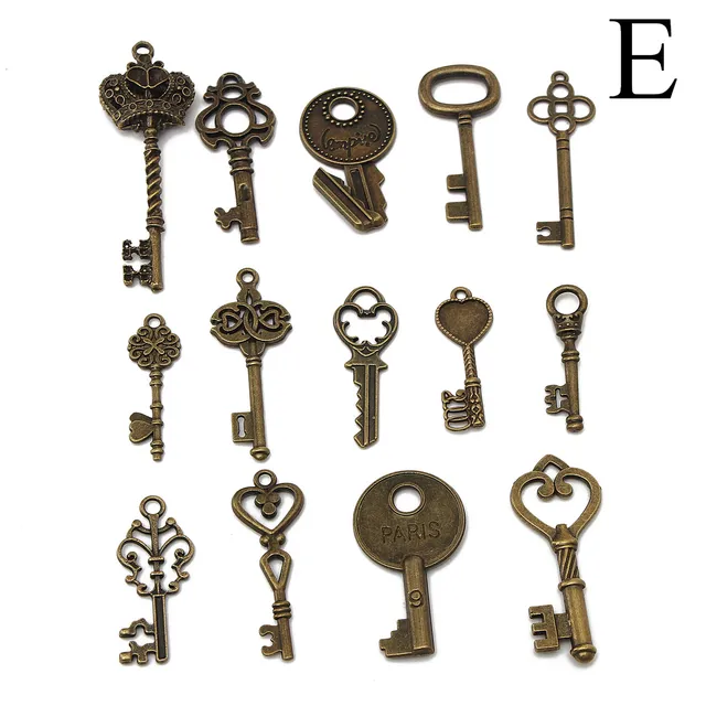 Set of antique bronze keys