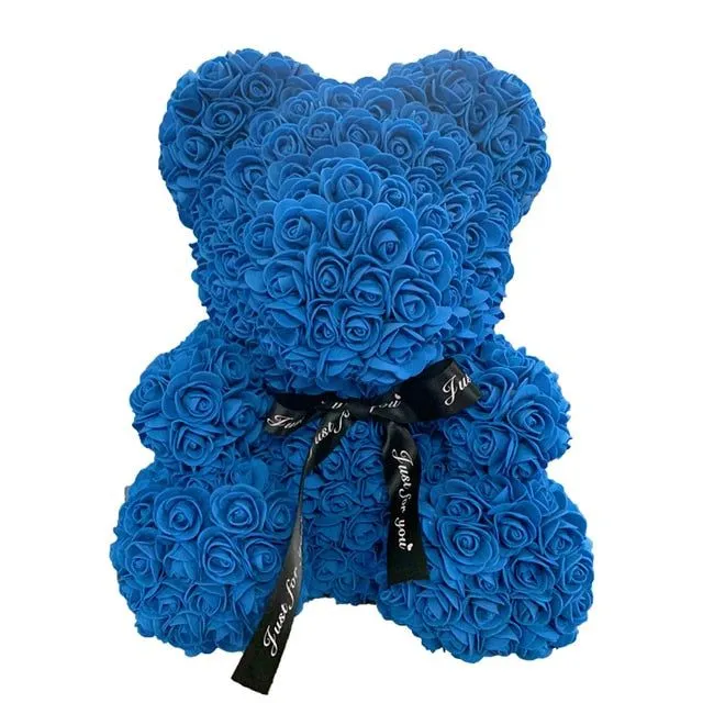 Gift teddy bear full of roses - more variants