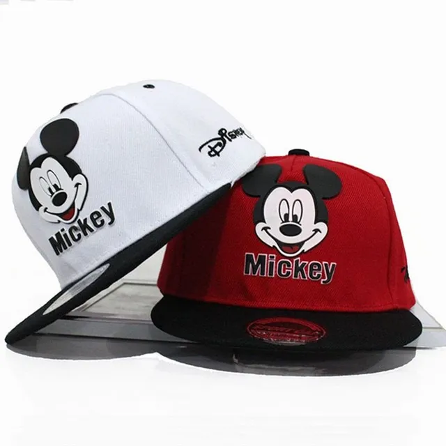 Kids stylish cap with Mickey Mouse patch - różne kolory