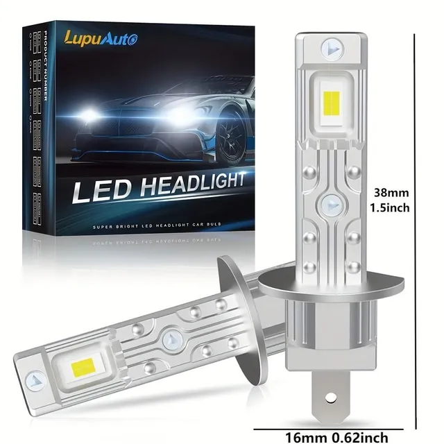 Přenostná LED žárovka do světlometů H1, 2 ks