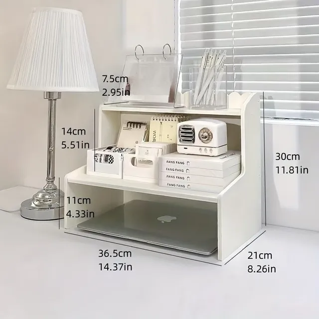 Upgraded Powered Double Layer Lifting Table Stand, Storage Space For Office Cosmetic Papers At Hostel A Stand At Finishing Work