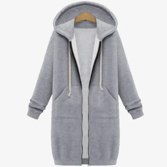 Women's hoodie with long zipper