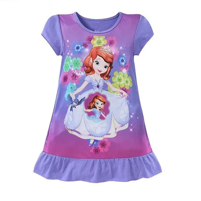 Princeznovská dívčí noční košile - Princess