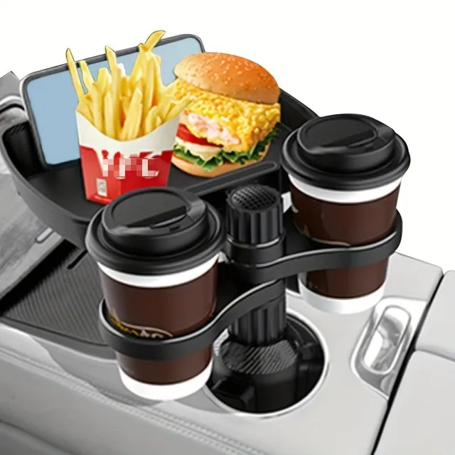 360° Rotary coaster for Beverages in the Car - Multifunctional Organizer with Storage Space