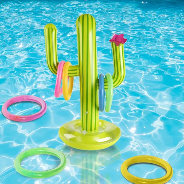 Inflatable toy in water cactus