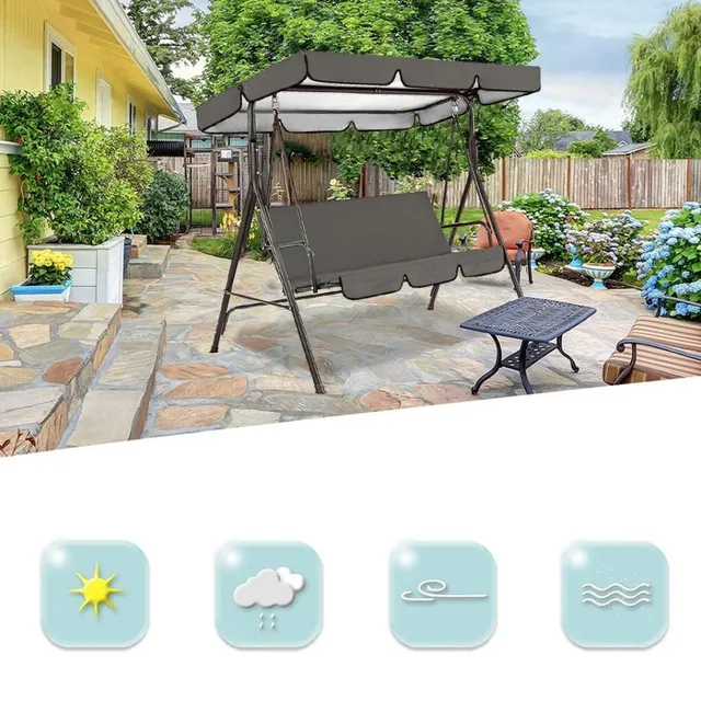 Modern two-piece replacement set of garden swing covers - several colour variants Thorn
