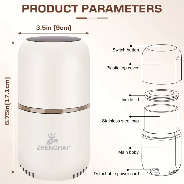 Elektryczny szlifierz przypraw, zioła i kawa - 120g