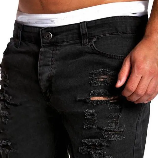 Pánské džínové roztrhané šortky - 3 barvy