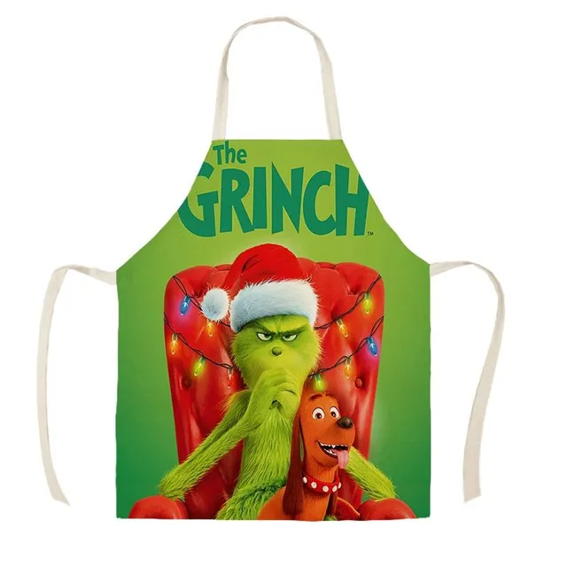 Fășă de bucătărie de Crăciun unisex cu imprimeu Grinch