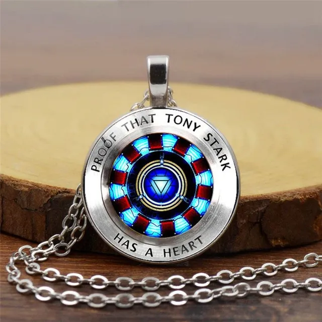 Stylish necklace with pendant Tony Stark - Ironman heart reactor