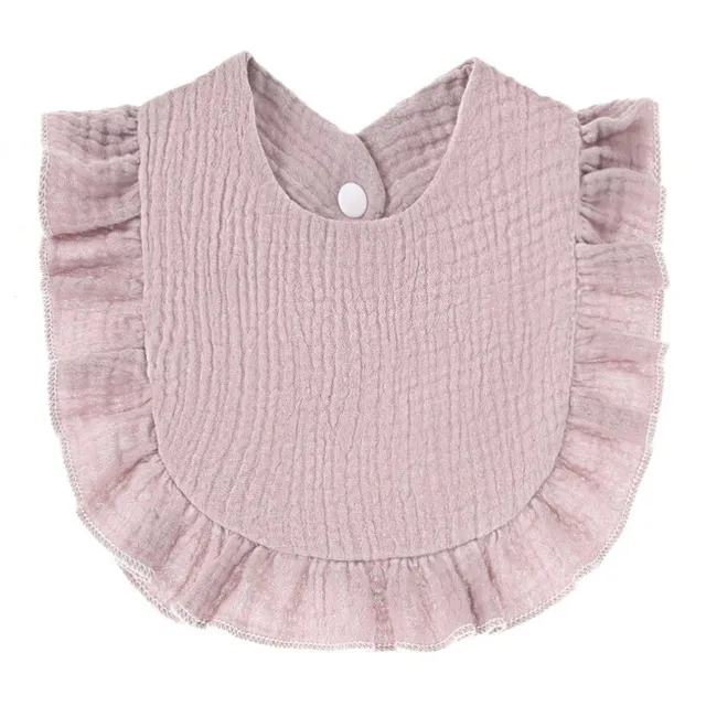 Baby cotton bib with ruffles