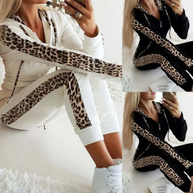 Beautiful ladies tracksuit with leopard pattern