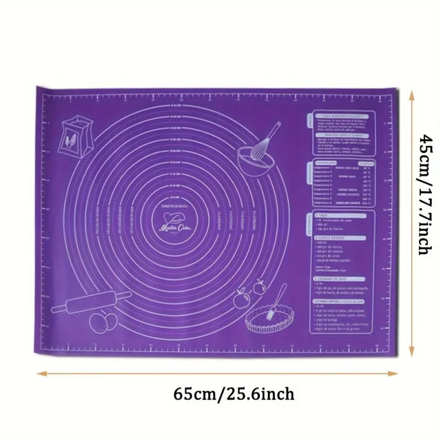 Tapis de cuisson en silicone extra large, tapis de cuisson antiadhésif, plan de travail, tapis à rouler pour pâte, pour pain, confiseries, fabrication de biscuits