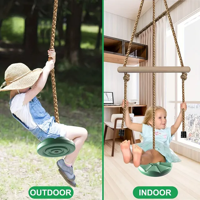 Detské vonkajšie dobrodružstvo Set: Disc swing, slide, opice track a ninja školenia