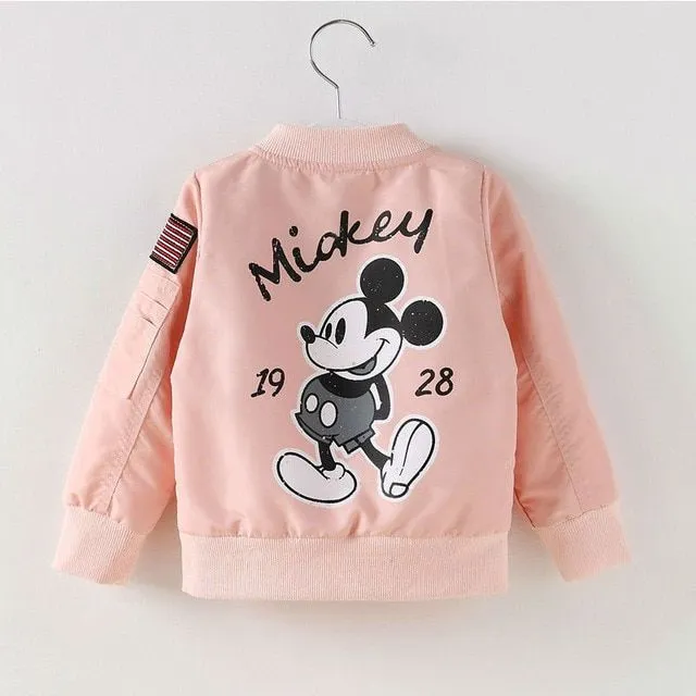 Children's cute warm autumn jacket with Mickey Mouse