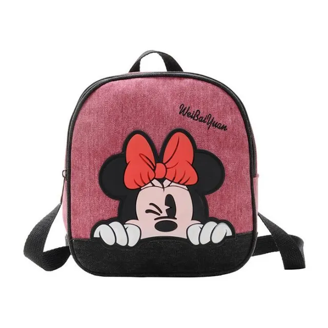 Beautiful children's backpack with Minnie and Mickey Mouse style05 23x22x9CM