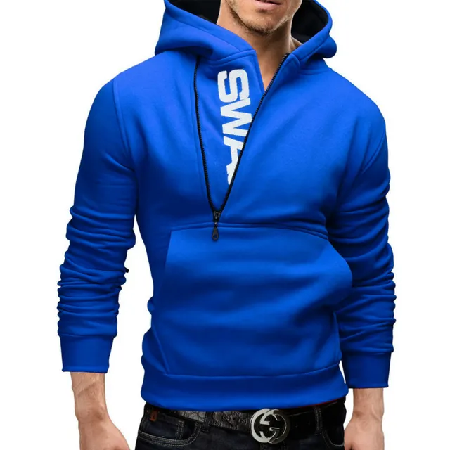 Men's sweatshirt with an interesting zipper