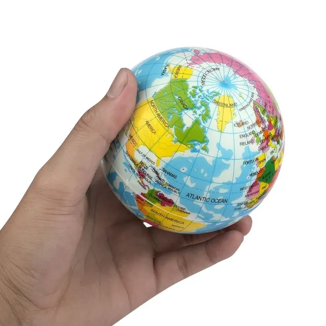 Boule anti-stress globe terrestre