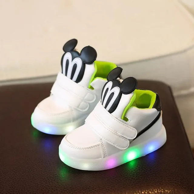 Children's cute glowing Mickey shoes