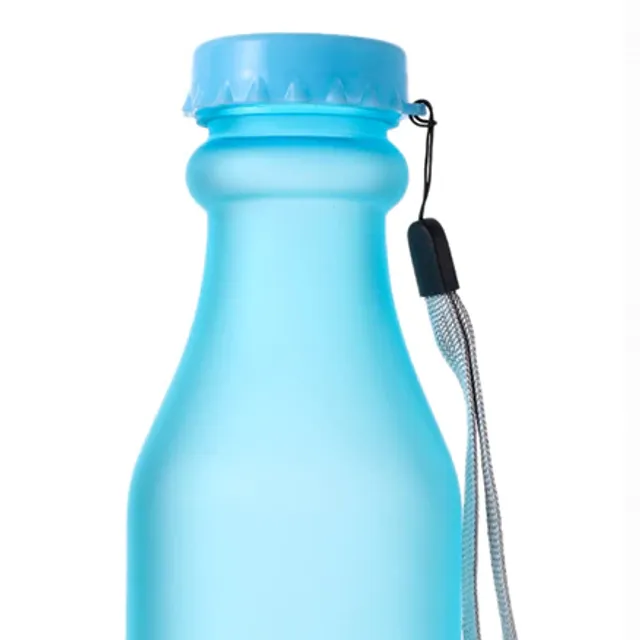 Practical water bottle with loop - 8 colours svetlo-modra