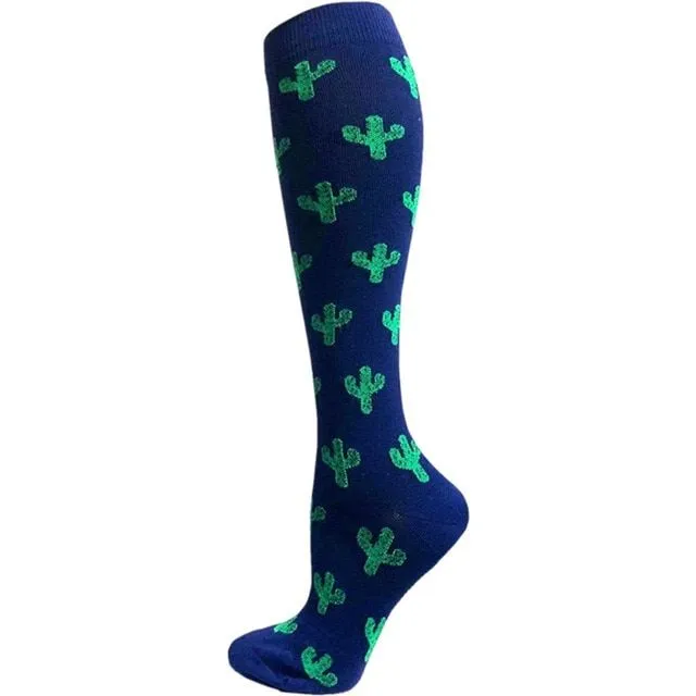 Compressed cross-country knee socks qys012-16 l-xl-4