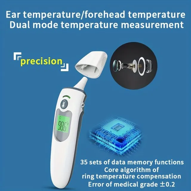 Ear &amp; Front Thermometer For Adult, Thermometer For Man's Face, Digital Thermometer For Fever
