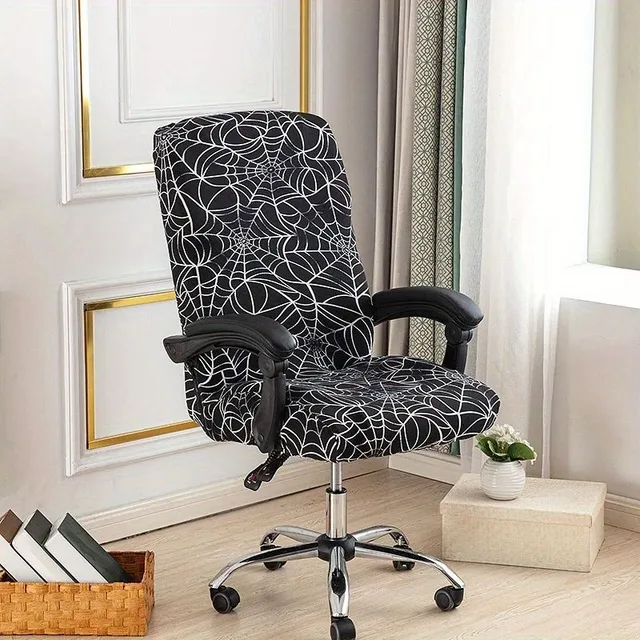 Comfortable flexible cover for office chair with printing - Perfect fit for your work corner