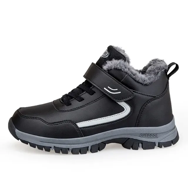 Winter boots with fur waterproof outdoor sneakers men's ankle boots