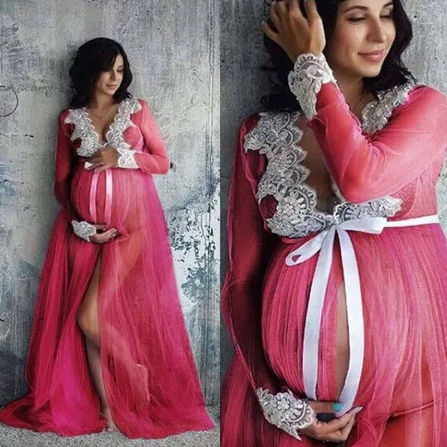 Maternity long elegant chemise