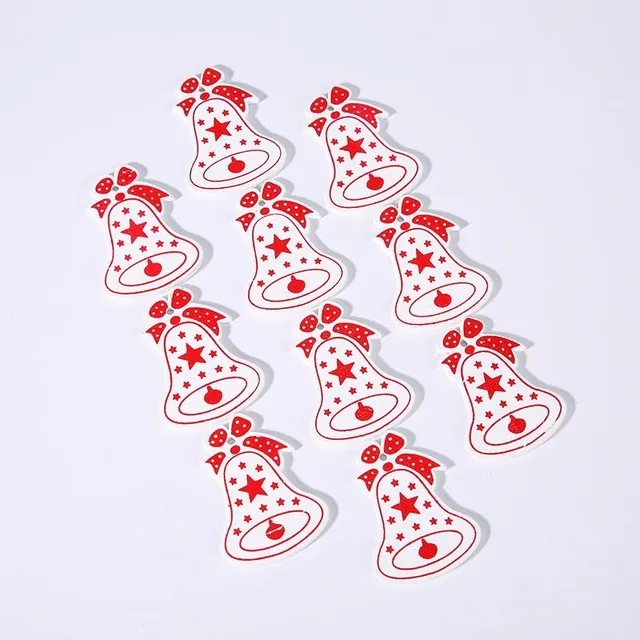 Wooden Christmas decorations - 10 pcs