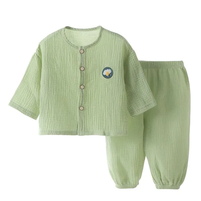 Children's classic cute pajamas with button top - more variants