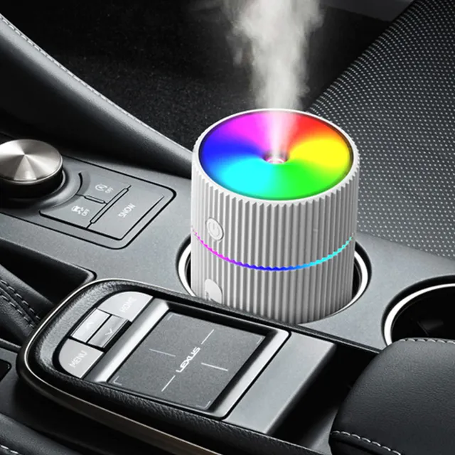 Mini car air freshener with LED light