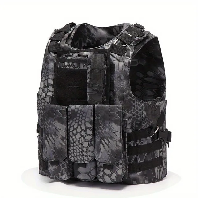 Vesta ajustabilă Airsoft, Vestă ușoară de antrenament din material textil Oxford, Vestă de airsoft de exterior, Potrivită pentru 50-100KG