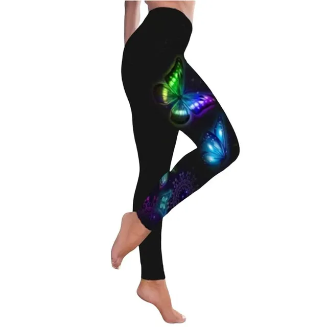 Women's modern printed leggings with various motifs