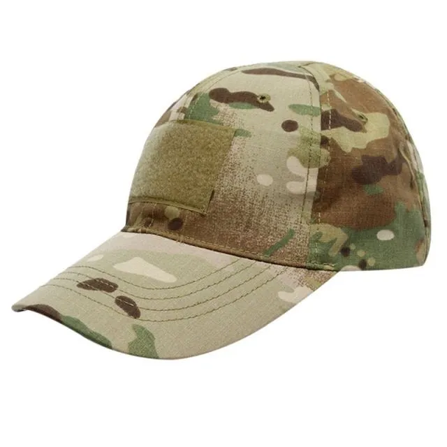 Military camouflage cap with Velcro