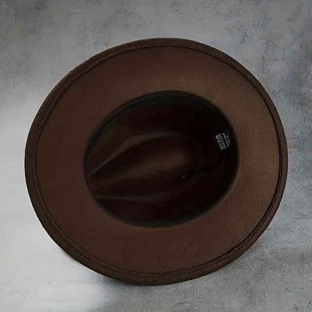 Centură decorativă pentru Pălărie Fedora Unisex monocromă Jazz Casual Pălărie din fetru cald Pălărie de soare Cowboy Western Hat pentru exterior