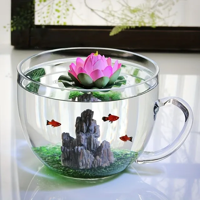 Hand blown Glass Tank For Fish, Enriched Fish Bowl, Hydroponic Vase, Creative Little Bowl