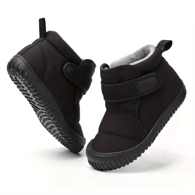 Children's waterproof snow boots with hot fleece lining and anti-slip sole