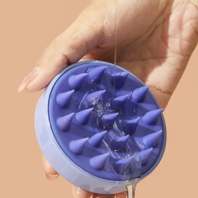 Massage and exfoliating silicone hairbrush - care for healthy and shiny hair