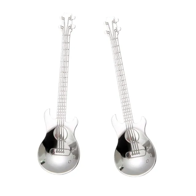 Spoon in guitar shape 4 pcs