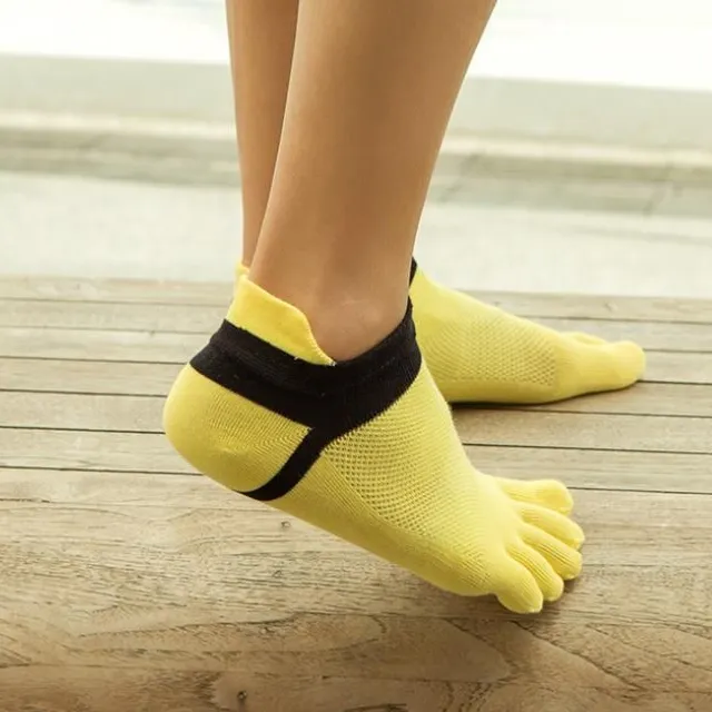 Unisex ankle toe socks - two-tone