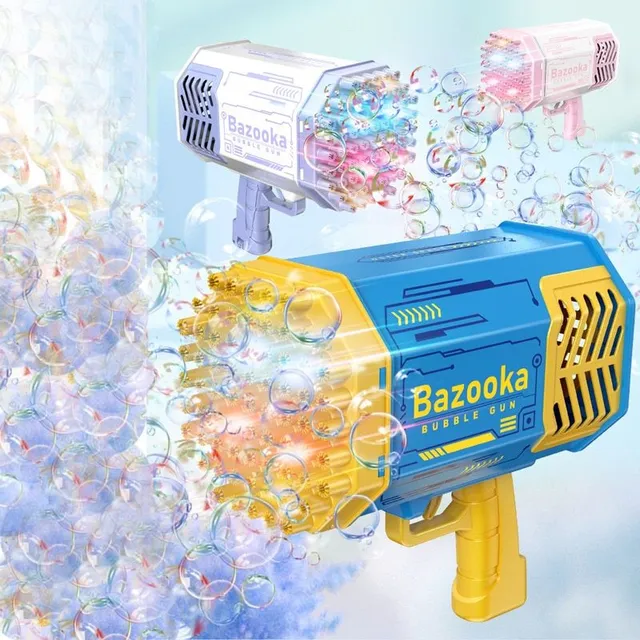 Automatic bubble gun with 69 holes