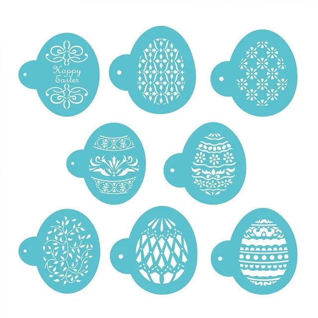 Easter egg decorating stencils 8 pcs