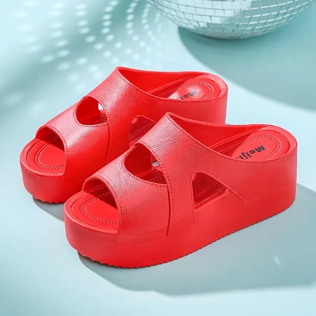 Women's fashion sandals with high heel and platform - with soft padding and anti-slip sole