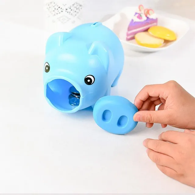 Children's cash box in the shape of a cute piggy bank