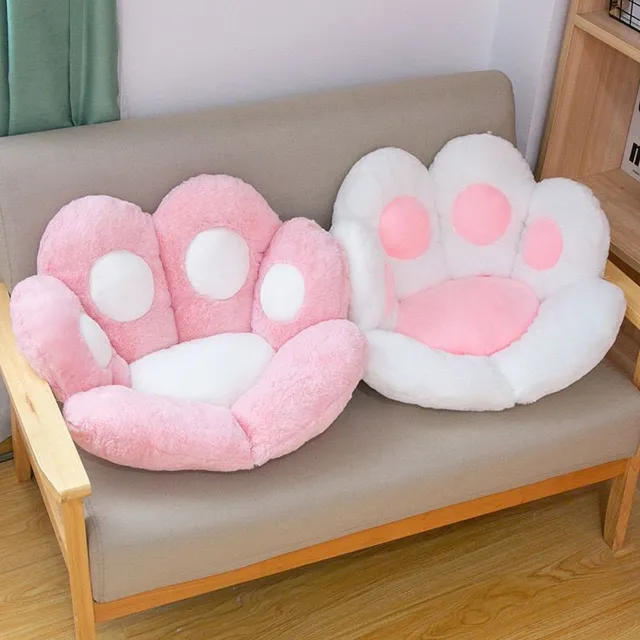 Cute plush armchair in the shape of a bear paw