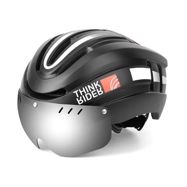 Kask rowerowy z okularami 57 - 62 cm